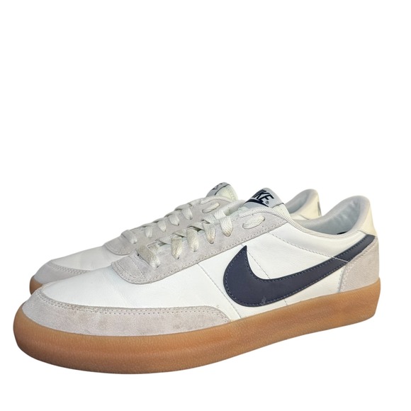 Nike Killshot 2 Leather Gum Sole Sneakers White Navy Men's Size 10 432997-107 - Picture 1 of 10